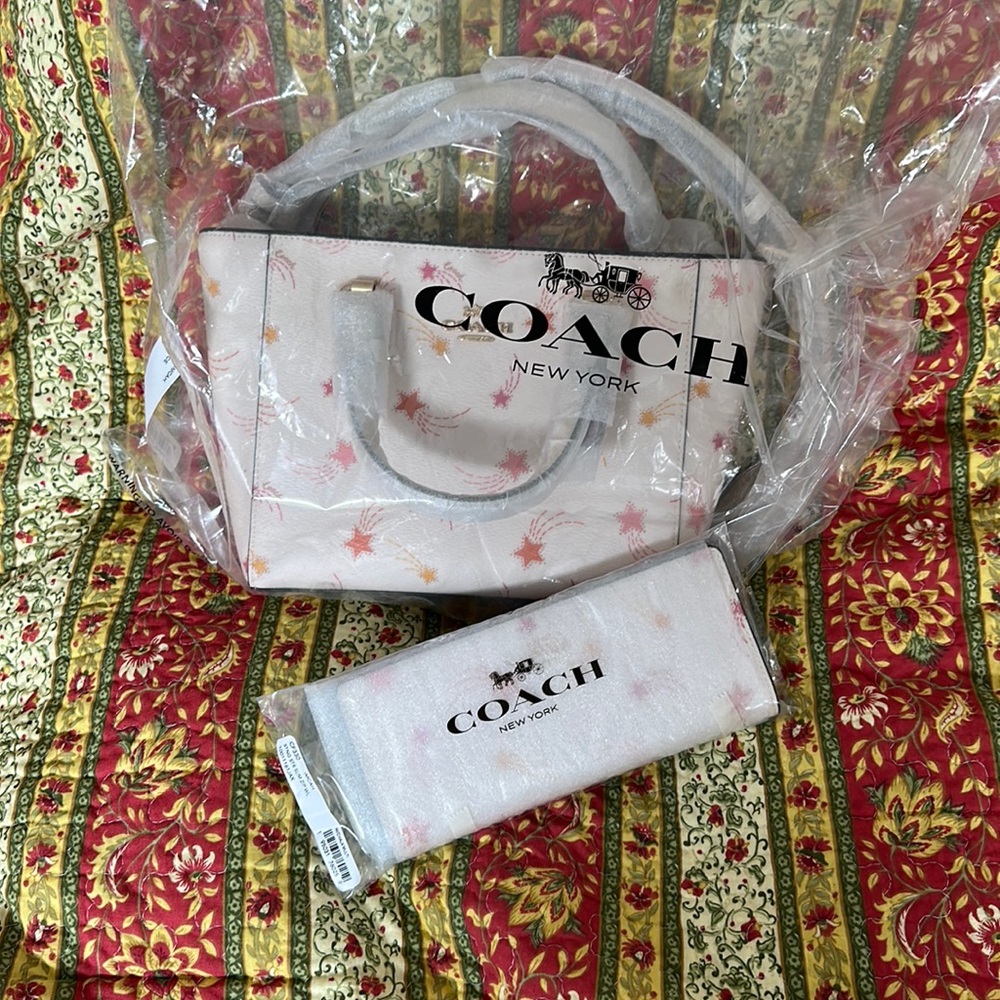 NWT Two Items , Mini Star Print Alice Bag crossbody strap & wallet included